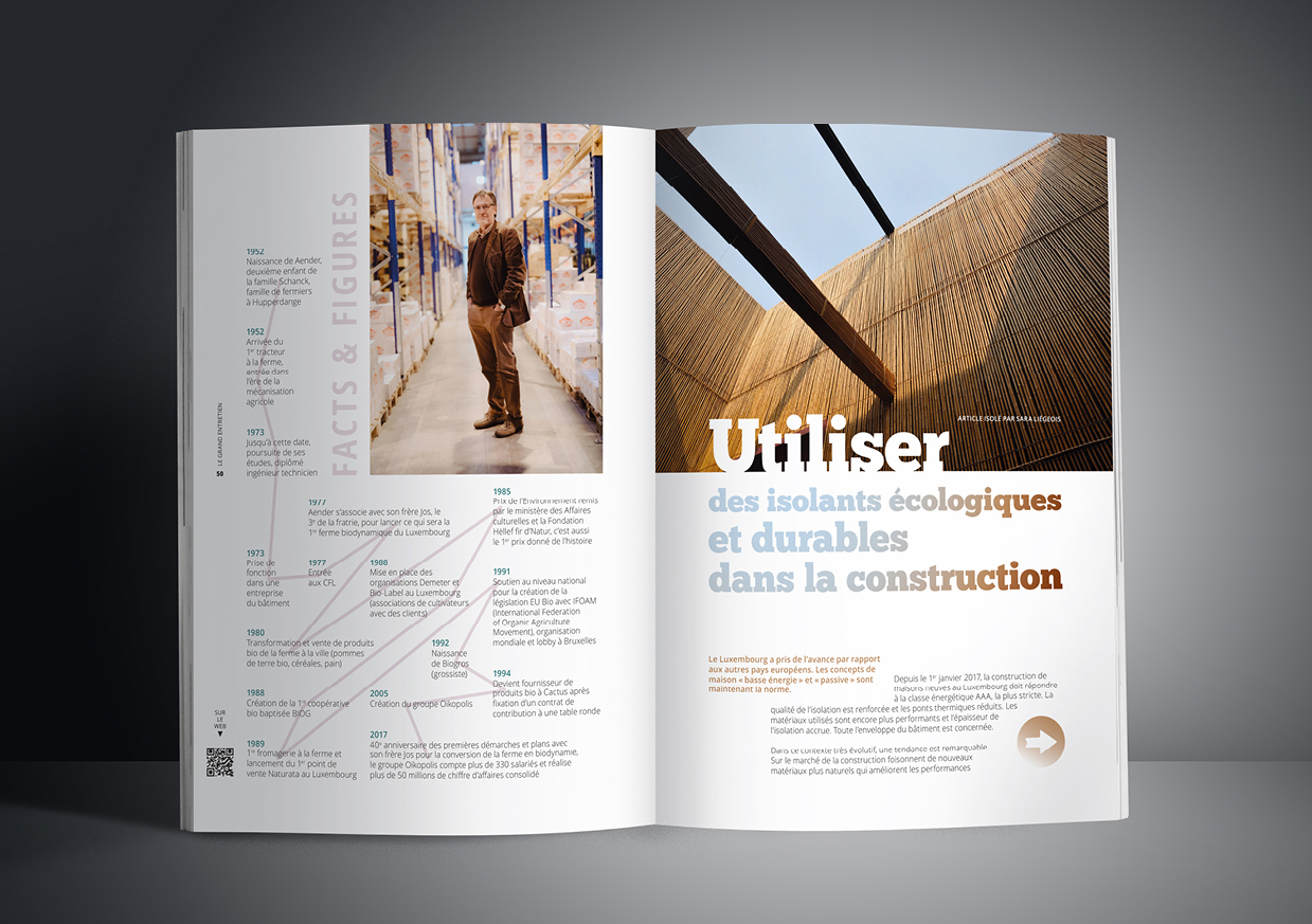 Pages éditoriales du magazine luxembourgeois 4×3
